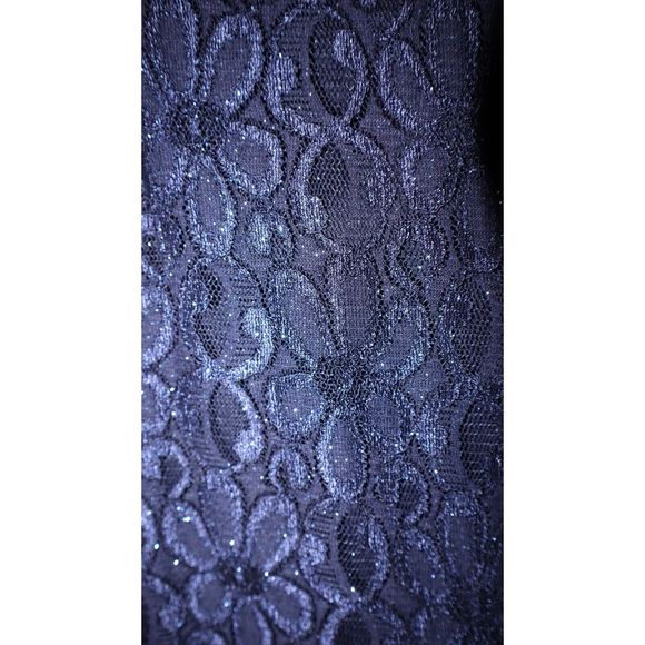 R&M Richards Women's Sz 14 Navy Beaded Dress & Flyaway Jacket 2 Piece Set $139 - Picture 6 of 7